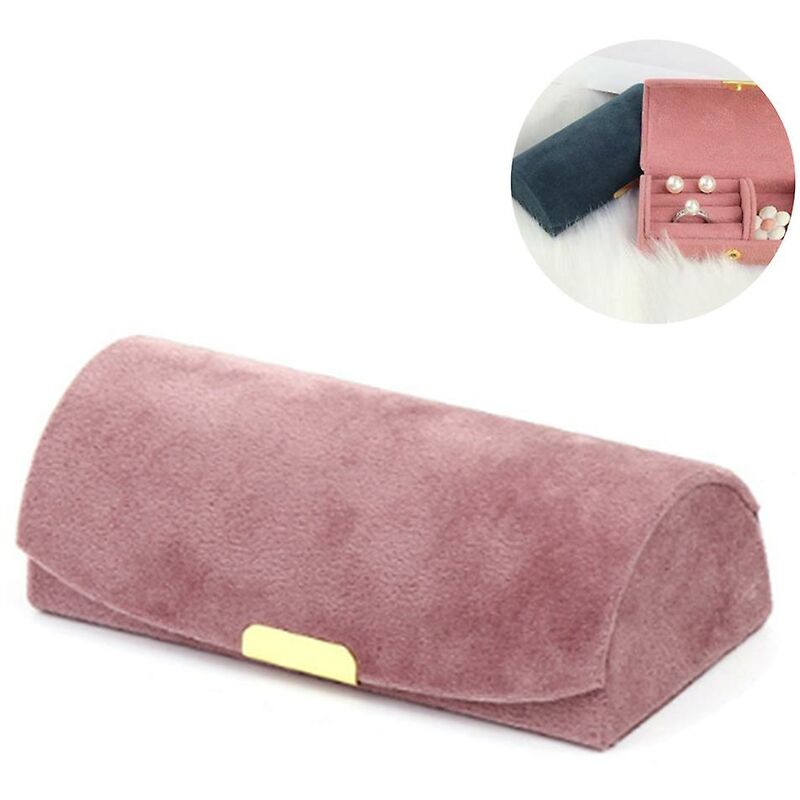 foto del prodotto portagioie ad arco premium, portagioie portatile da viaggio, rosa