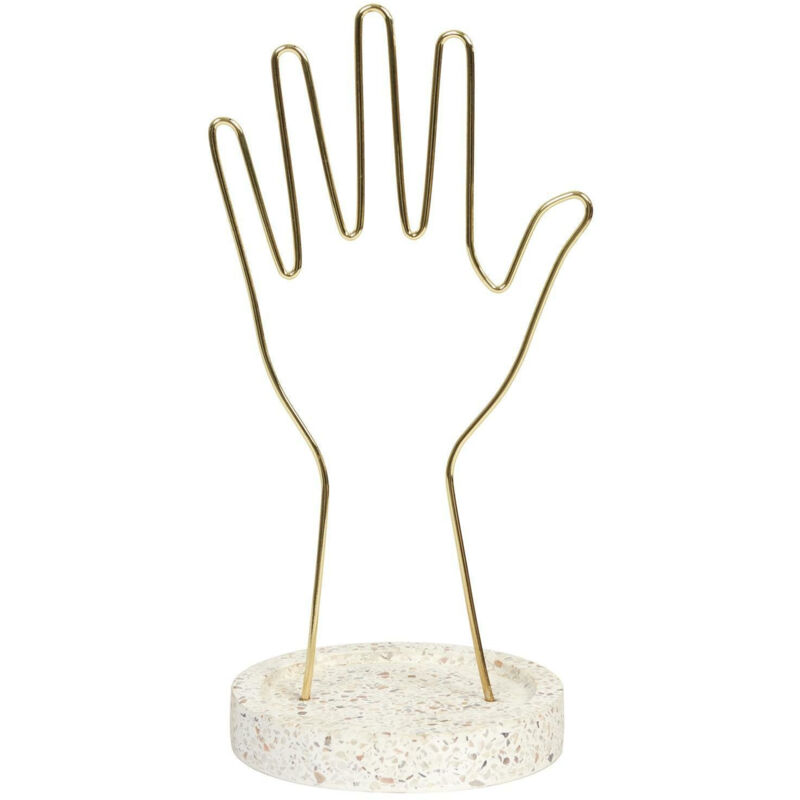 foto del prodotto portagioie hand arty gold terrazzo 28 cm
