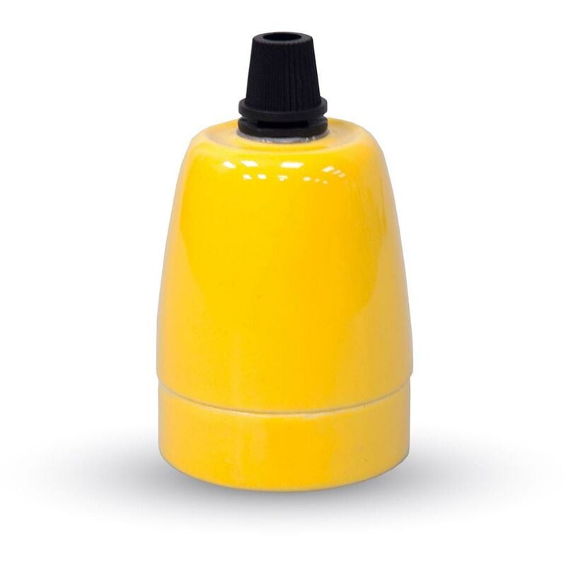 foto del prodotto portalamapda in porcellana giallo