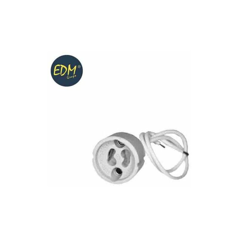 foto del prodotto portalampada alogeno gu 10 2a 250v cavo edm da 15 cm