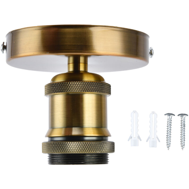 foto del prodotto portalampada da soffitto vintage e26 e27 con accessori per cucina, camera da letto, soggiorno, 100 240 v, oro antico eosnow