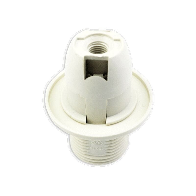 foto del prodotto portalampada e14 bianco 250v in plastica con anello aigostar