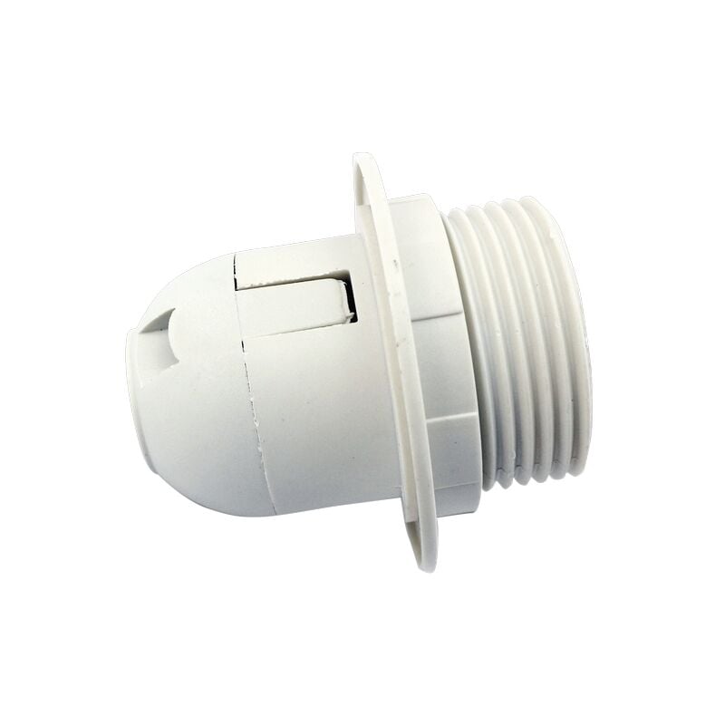 foto del prodotto portalampada e27 bianco 250v in plastica con anello aigostar