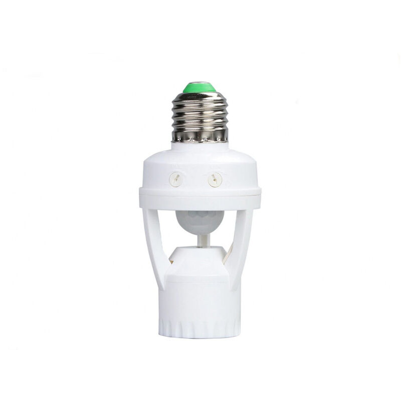 foto del prodotto portalampada e27 con sensore di movimento 360 pir infrarossi porta lampada rilevatore di presenza per lampadine e27 max 60 watt