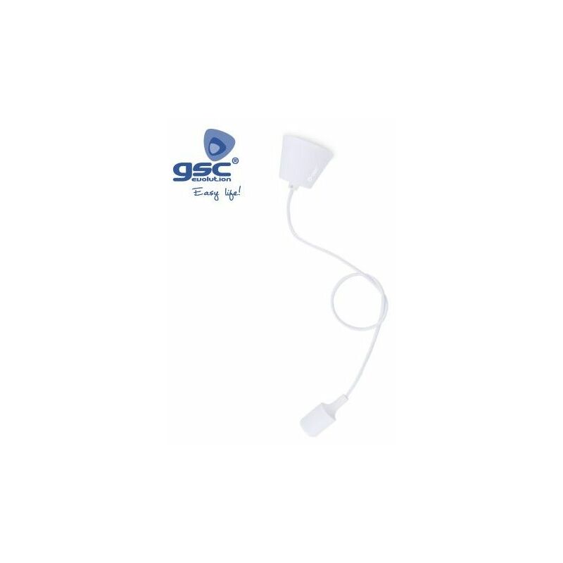 foto del prodotto portalampada e27 in silicone cavo tessile 1m gsc bianco 000703499
