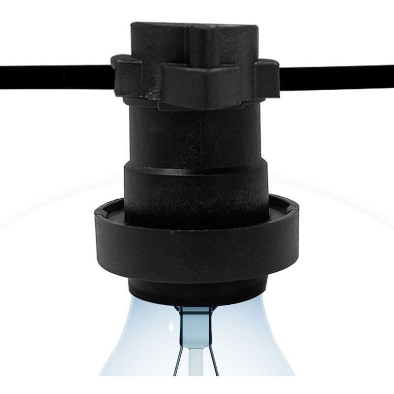 foto del prodotto portalampada e27 per catena a cavo piatto ip44