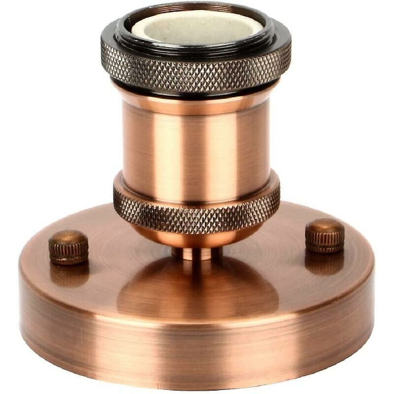 foto del prodotto portalampada edison e27 adattatore vintage portalampada retr lampadario wireless in ceramica per interni, 1 confezione, ottone antico rosso ulisem
