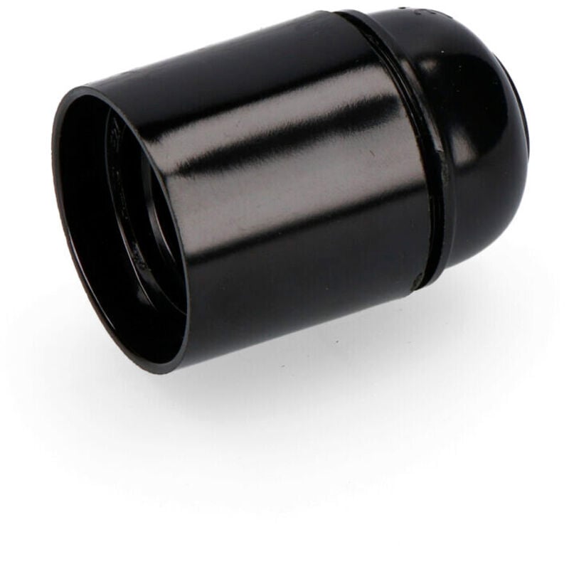 foto del prodotto portalampada edm in bachelite rinforzata e27 nero 22285 (confezione termoretraibile)
