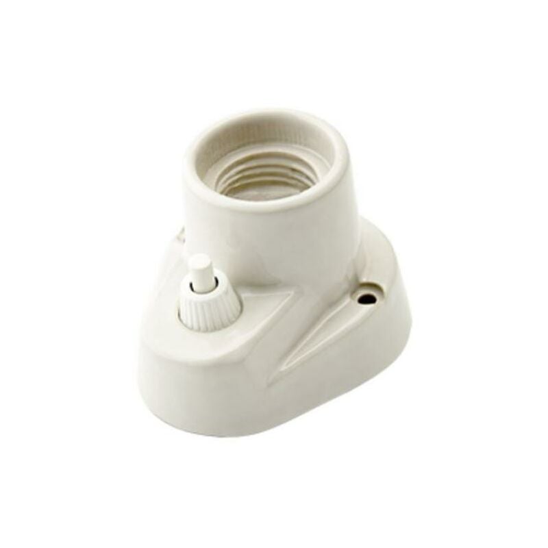 foto del prodotto portalampada fai in porcellana - con interruttore attacco e27 0070