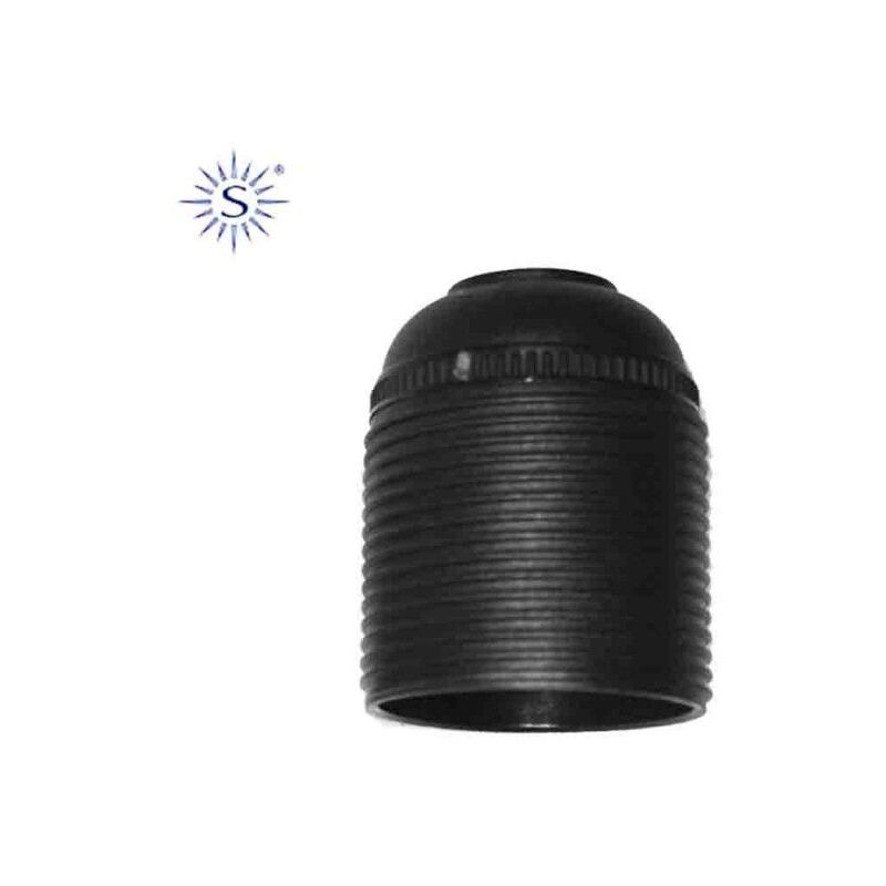 foto del prodotto portalampada filettato e 27 nero omologato solera 6829crn