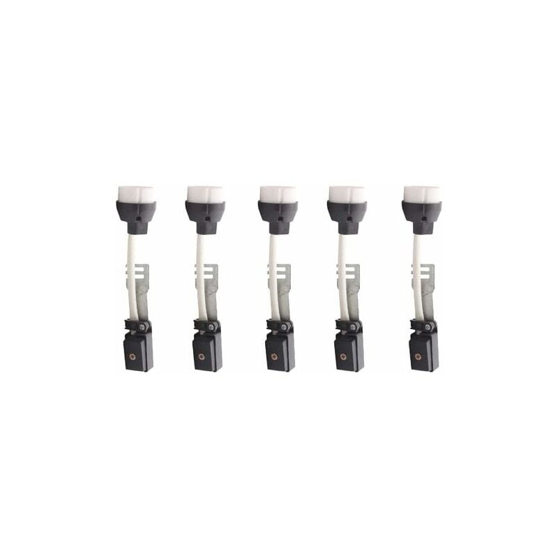 foto del prodotto portalampada gu10 5 pezzi, connettori base lampada gu10 con cavo e scatola di giunzione isolata 2a 250v adattatore per presa led e alogena resistente