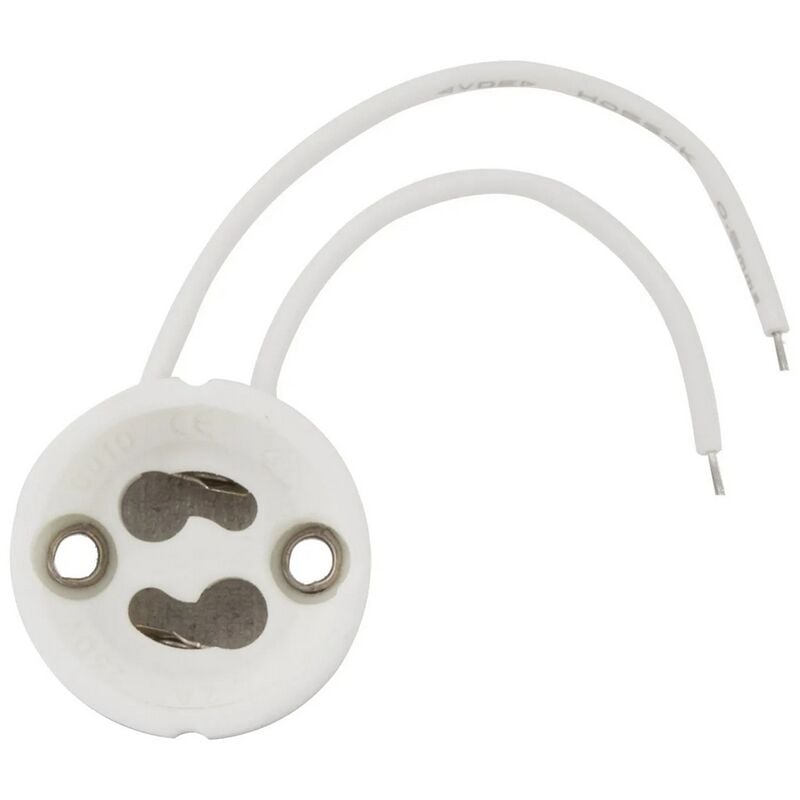 foto del prodotto portalampada gu10 bianco 250v in ceramica aigostar