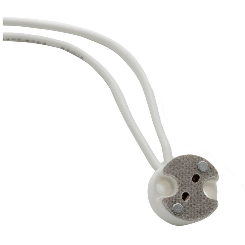 foto del prodotto portalampada gu5.3 bianco 250v in ceramica aigostar