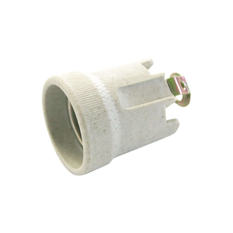 foto del prodotto portalampada in ceramica e 27 di 4a 250v electro dh con soporte m10 12.064 8430552104611