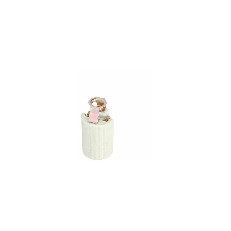 foto del prodotto portalampada in ceramica e14 bianco