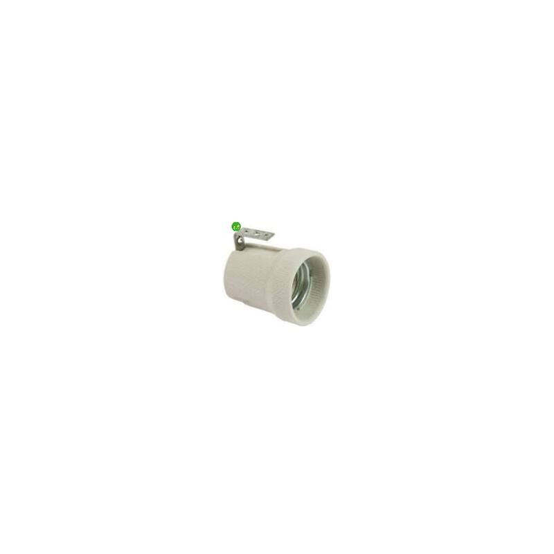 foto del prodotto portalampada in ceramica elettrocanali con staffa e27 4 a. 250 v.