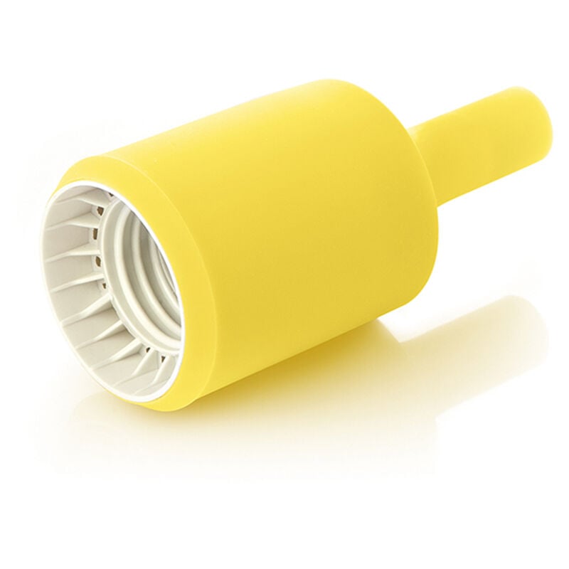 foto del prodotto portalampada in gomma colore giallo