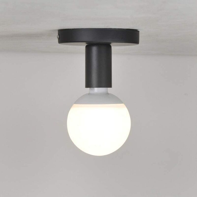 foto del prodotto portalampada in metallo e27, base portalampada e27 per portalampada, attacco e27, lampada da soffitto, lampada da soffitto per corridoio, camera da