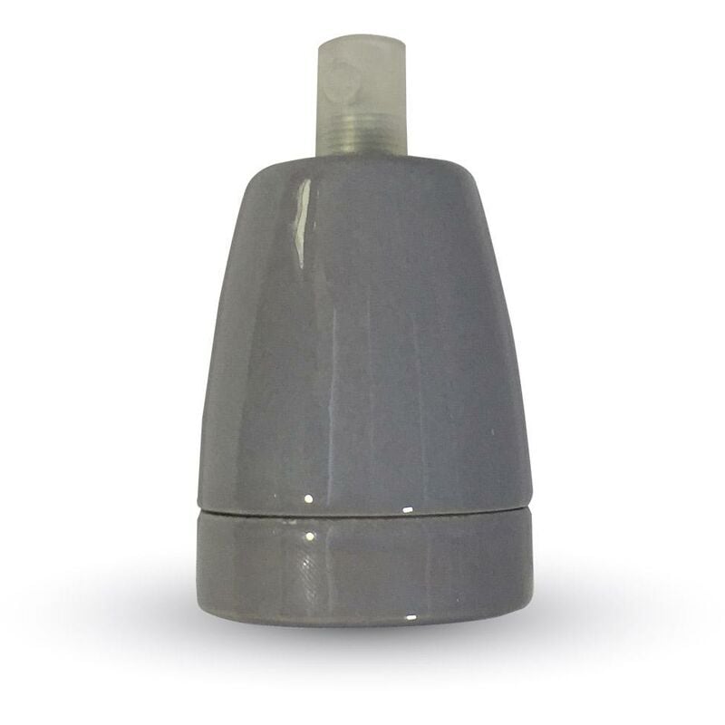 foto del prodotto portalampada in porcellana attacco e27 colore grigio vt 799 3800 v tac