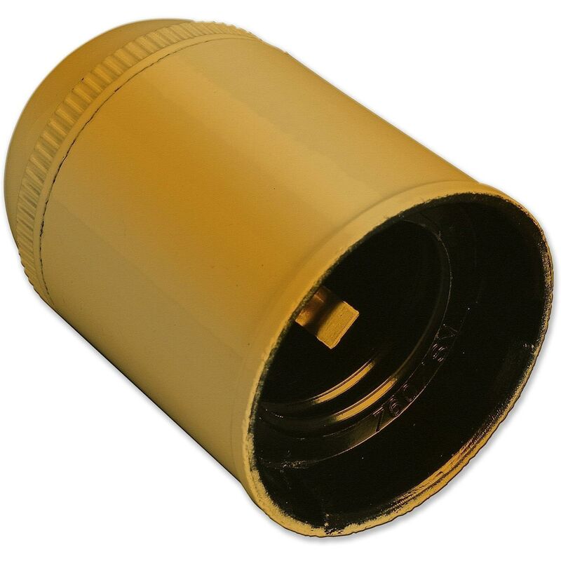 foto del prodotto portalampada liscio electraline attacco e27 oro 71119