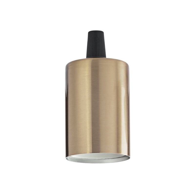 foto del prodotto portalampada metallo ottone 1 luce e27 liscio