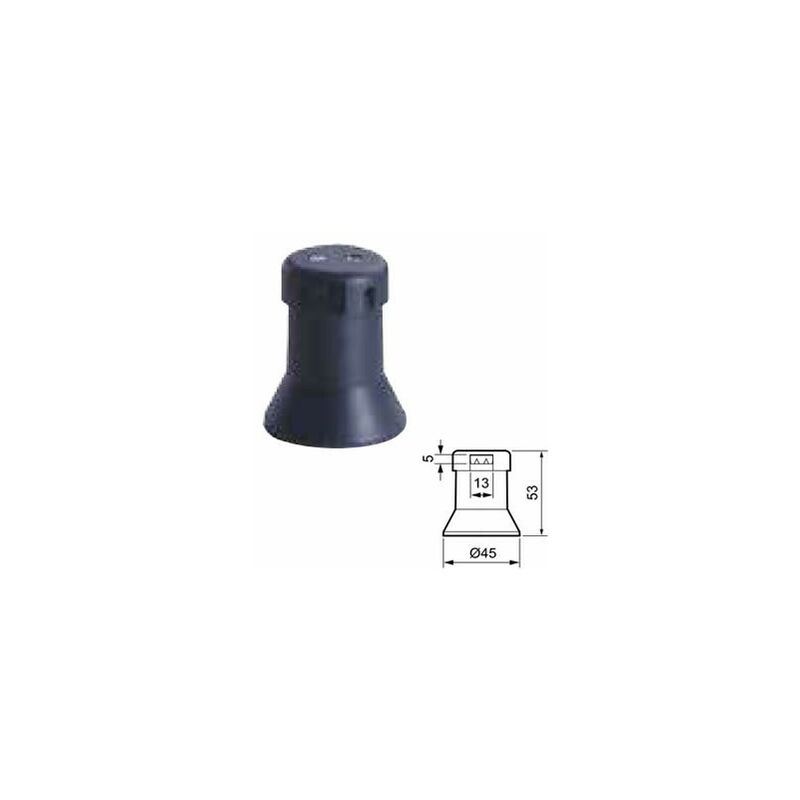 foto del prodotto portalampada nero fair e27 45x53mm 4a solera 6109a
