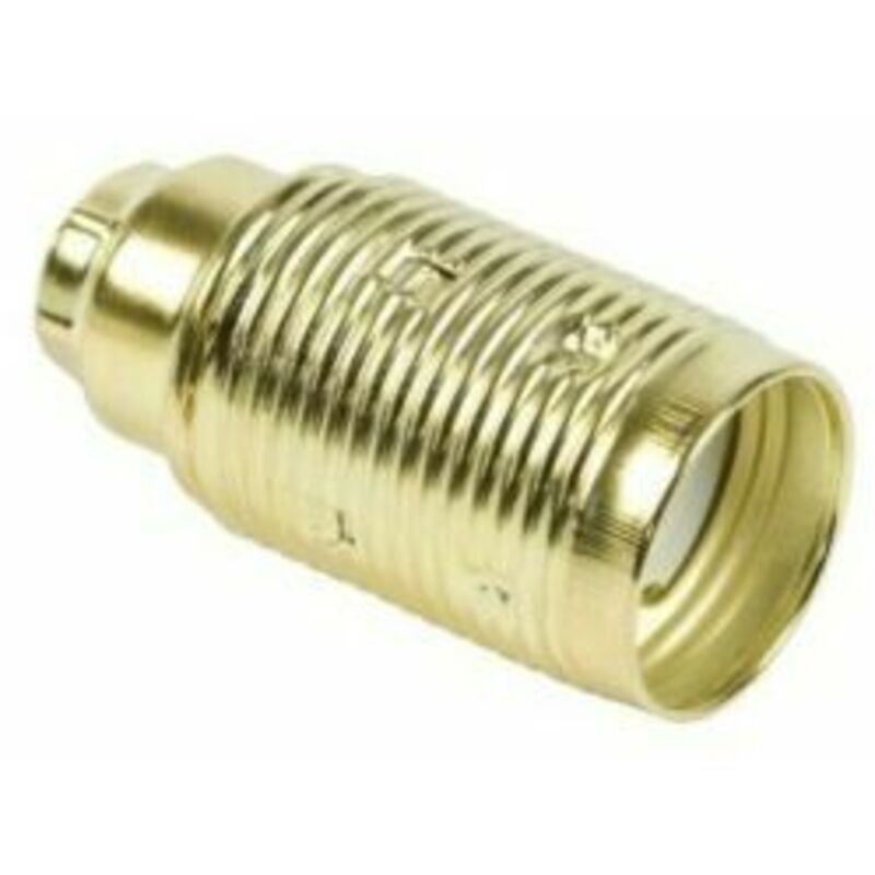 foto del prodotto portalampada ottone e14 attacco piccolo tutto filettato colore ottone lampada