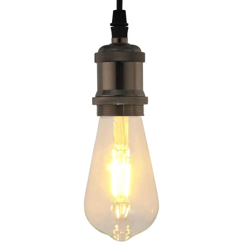 foto del prodotto portalampade 2 pz nero lucido e27 - vidaxl