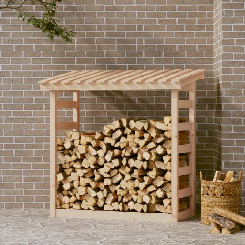 foto del prodotto portalegna 108x64,5x110 cm in legno massello di pino vidaxl