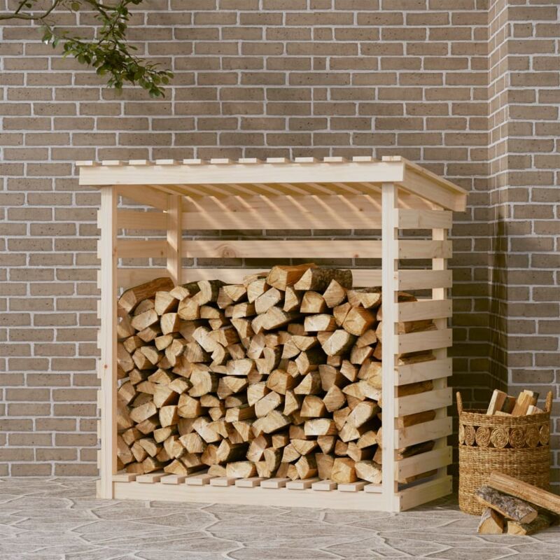 foto del prodotto portalegna 108x73x108 cm in legno massello di pino vidaxl