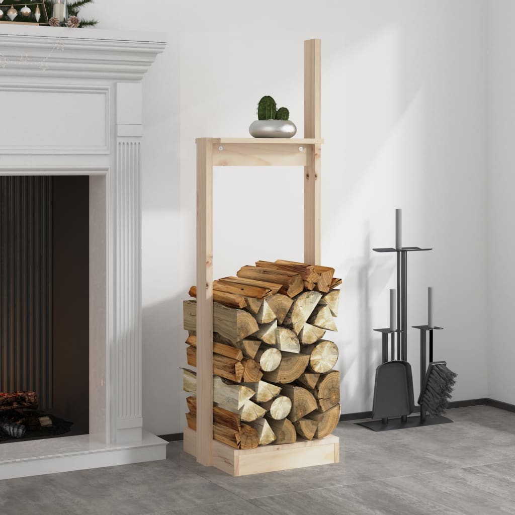 foto del prodotto portalegna 33,5x30x110 cm in legno massello di pino