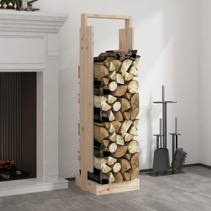 foto del prodotto portalegna 33,5x30x110 cm in legno massello di pino vidaxl