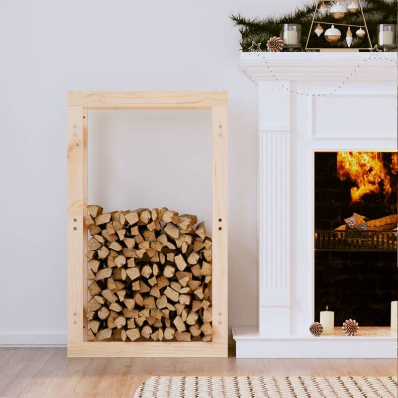 foto del prodotto portalegna 60x25x100 cm in legno massello di pino vidaxl