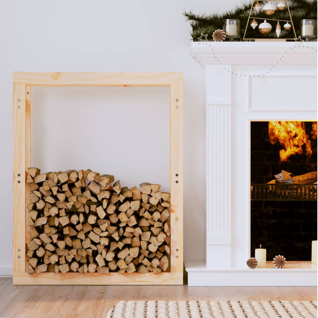 foto del prodotto portalegna 80x25x100 cm in legno massello di pino cod mxl 64243
