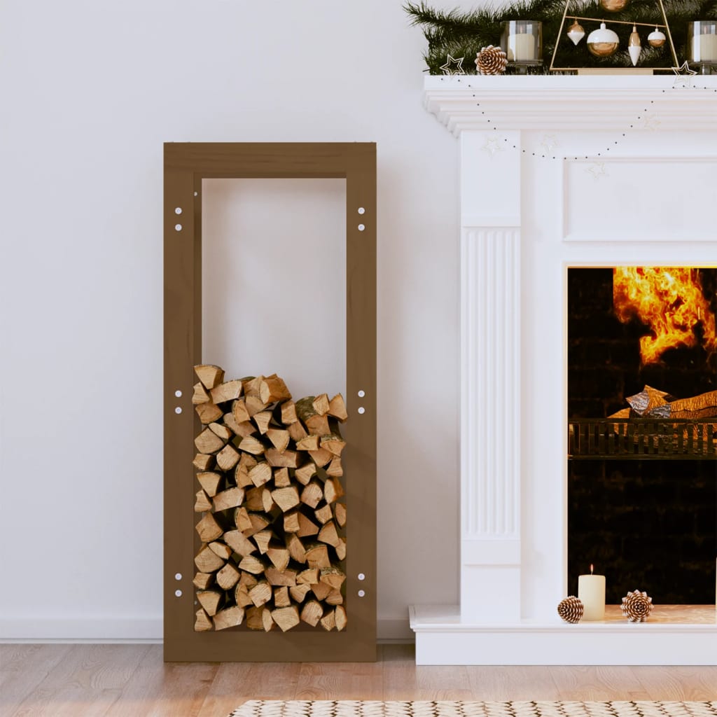 foto del prodotto portalegna miele 41x25x100 cm in legno massello di pino cod mxl 59136