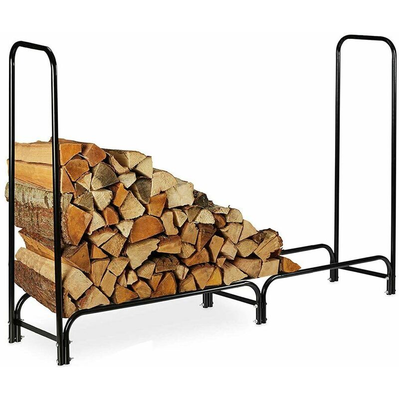 foto del prodotto portalegna supporto metallo porta legna interno legnaia camino stufa 150x120x35