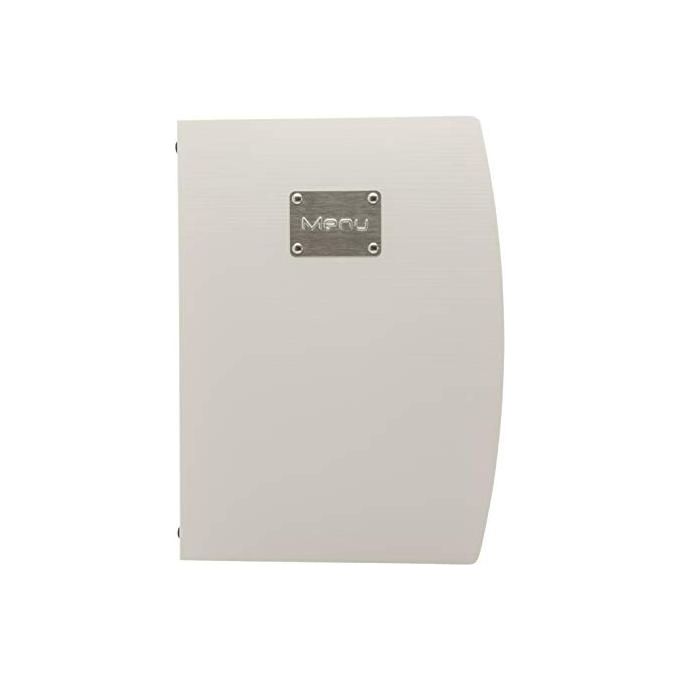 foto del prodotto portamenu a4 bianco e grigio