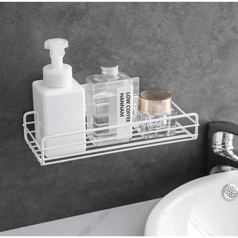 foto del prodotto portaoggetti da doccia non forato, portaoggetti da doccia per bagno e cucina, porta shampoo, porta dell armadietto delle spezie, portaspezie in