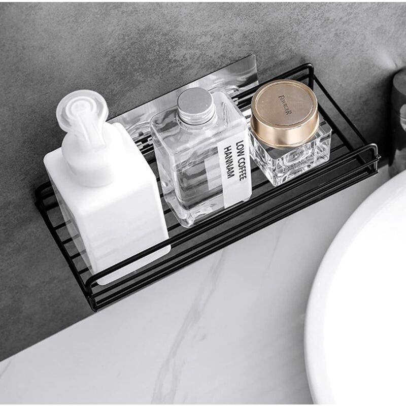 foto del prodotto portaoggetti da doccia non forato, portaoggetti da doccia per bagno e cucina, porta shampoo, porta dell armadietto delle spezie, portaspezie in