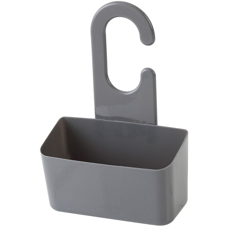 foto del prodotto portaoggetti doccia grigio in pvc gancio e fori di scolo per l acqua