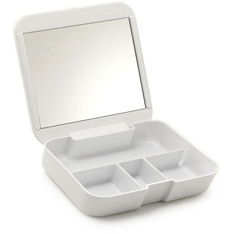 foto del prodotto portaoggetto organizer gedy linea seventy con specchio colore bianco