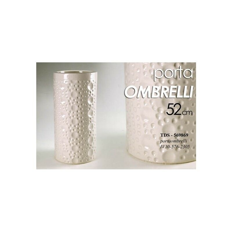 foto del prodotto portaombrelli in ceramica beige h 52 cm
