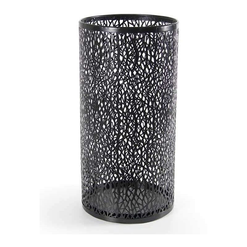 foto del prodotto portaombrelli in metallo traforato 24 x h48 cm colore nero