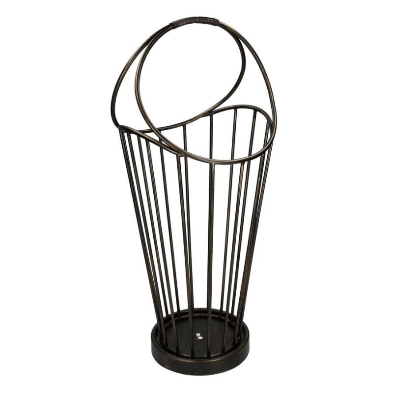 foto del prodotto portaombrelli metallo bronzo scuro tondo cm 32x30h52 70