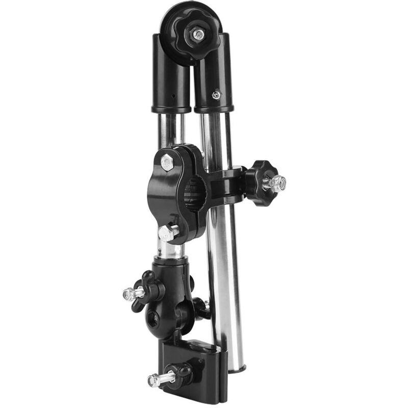 foto del prodotto portaombrelli portaombrelli espandibile regolabile a 360 portaombrelli passeggino carrozzina bicicletta sedia nero dewin