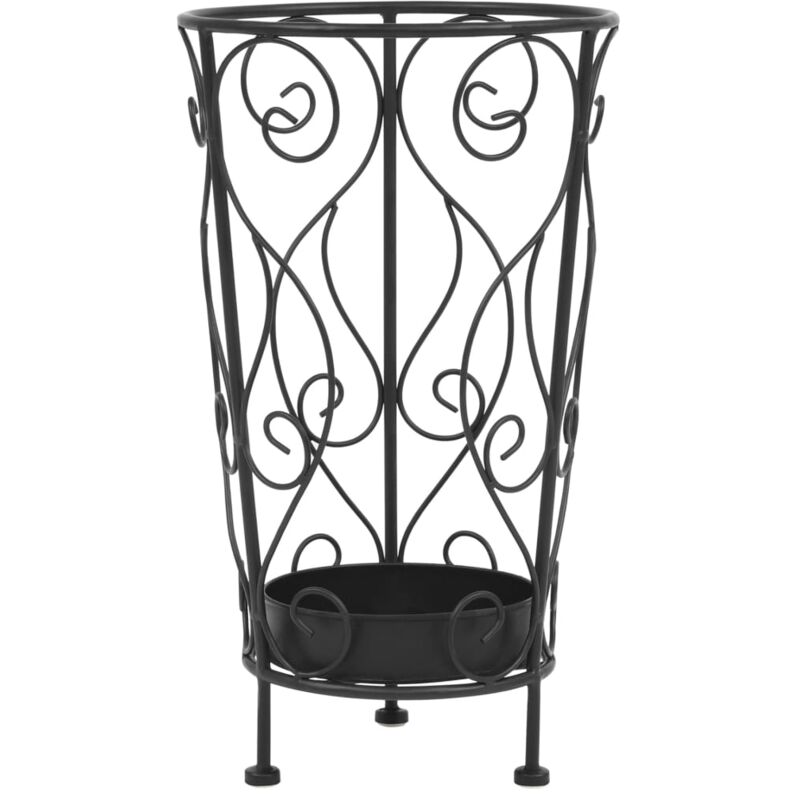 foto del prodotto portaombrelli stile vintage metallo 26x46 cm nero vidaxl