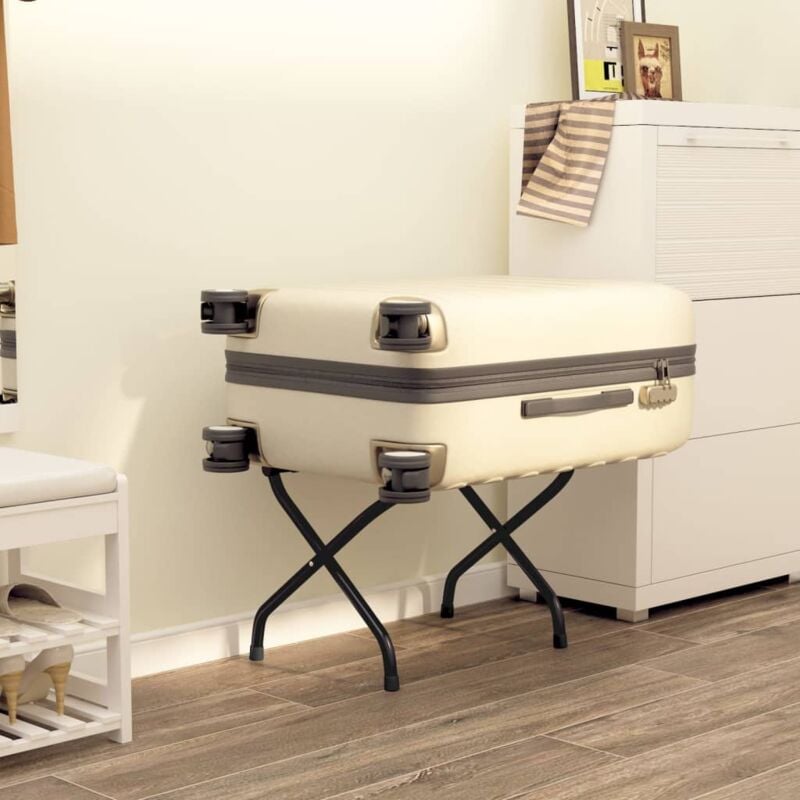 foto del prodotto portapacchi con schienale nero 56x39x52 cm - vidaxl