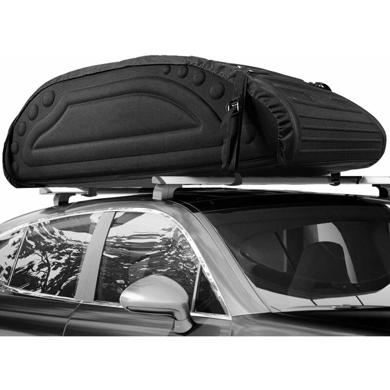 foto del prodotto portapacchi per auto borsa da tetto 400l, borsa portapacchi resistente all acqua, universale, nero costway