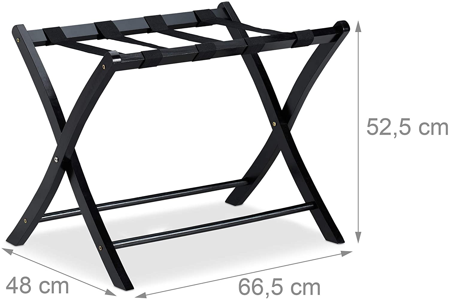 foto del prodotto portapacchi per valigia pieghevole in legno nero 13 0002162