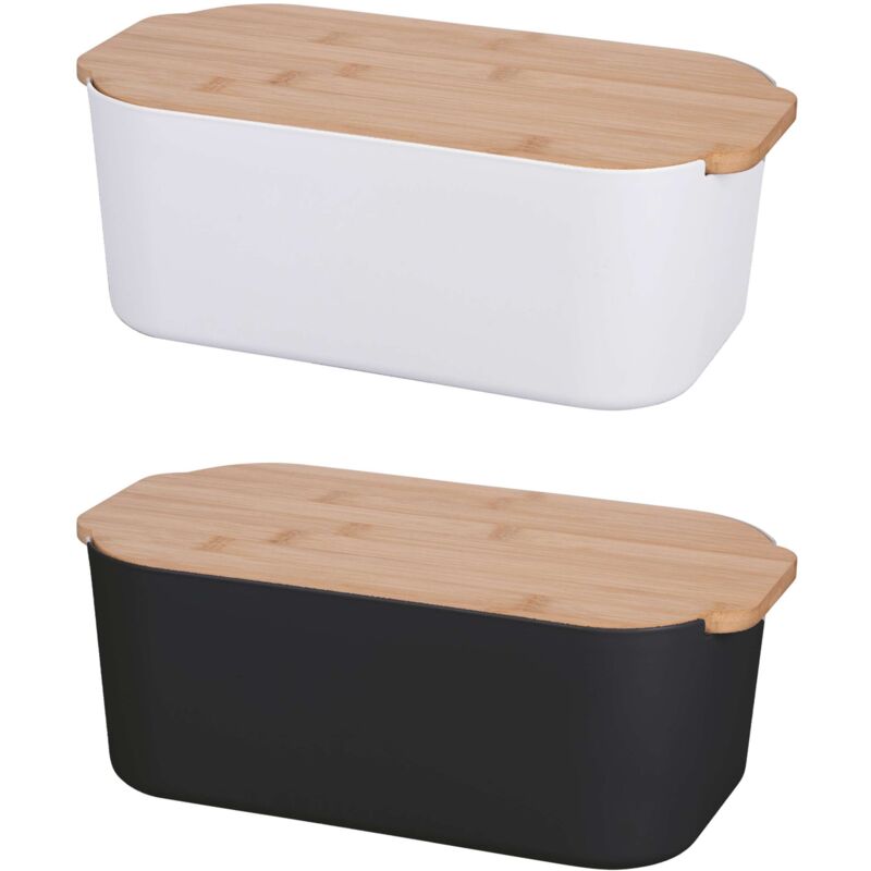 immagine 0 del prodotto portapane 4.5lt coperchio in bamboo 2 colori assortiti